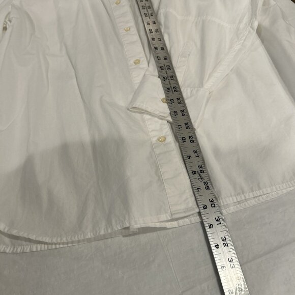 Free Assembly White Long Sleeve Button Down Shirt Relaxed Fit XL - Picture 5 of 8